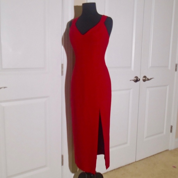 ANN TAYLOR Special Occasion Red Midi Sheath Dress - Picture 3 of 10